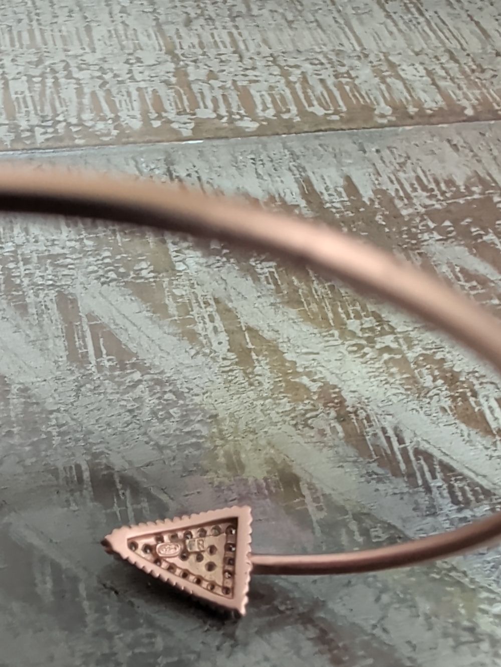 Freida Rothman Rose Gold Geometric Pave Cuff - Picture 3 of 3